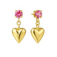 Presente do Meu Coração – Brinco com Coração e Zircônia