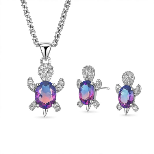 Conjunto Tartaruga Colar e Brinco de Luxo